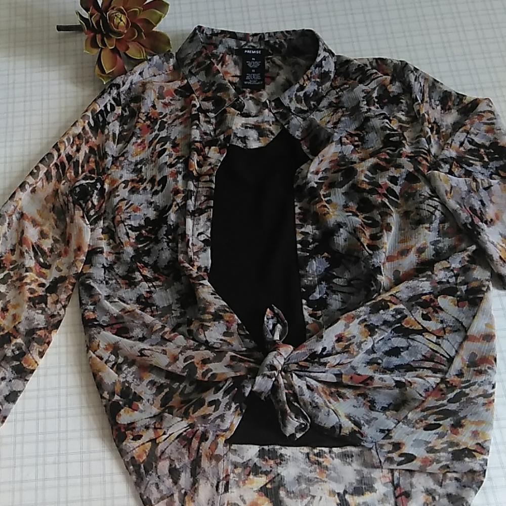 Premise top size xL color leopard skin latte - Picture 2 of 8
